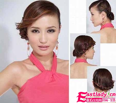 冬季雅致韩式盘发步骤图解