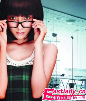 清爽王洛丹全新OL发型秀