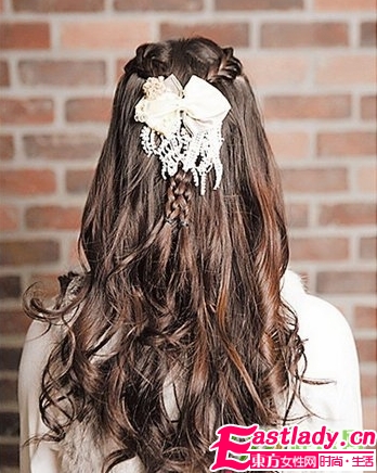 甜美中分编发的编法图解