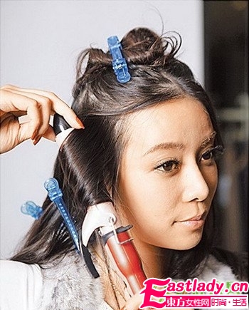 甜美中分编发的编法图解