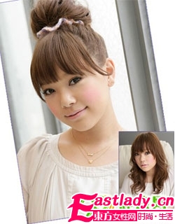 教你DIY清爽靓丽丸子头