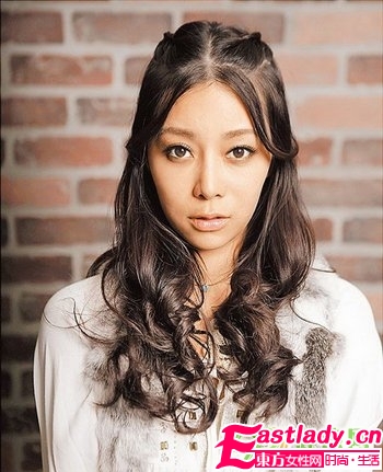 甜美中分编发的编法图解