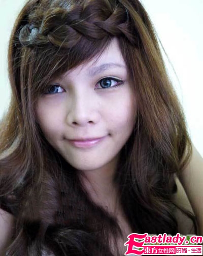 日系刘海编发的步骤图解