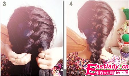 编复古草辫步骤图