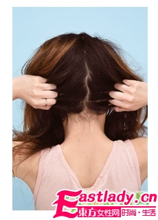 DIY速成韩式可爱盘发步骤图解