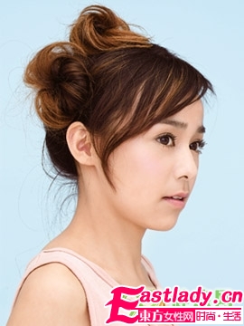 DIY速成韩式可爱盘发步骤图解