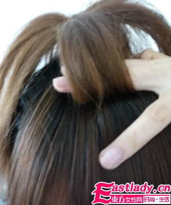 中长发怎么扎花苞头