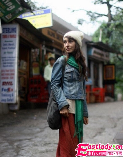 欧美街拍 围巾发型时尚巧搭