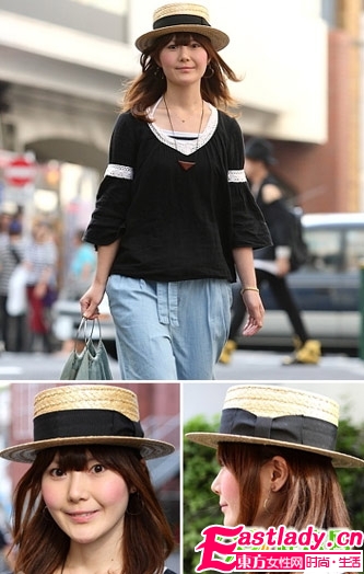 妙招发型帽子配让你告别"大饼脸"