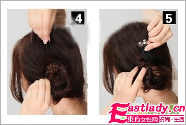 发量少适合的歪发髻DIY发型