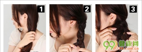 发量少适合的歪发髻DIY发型