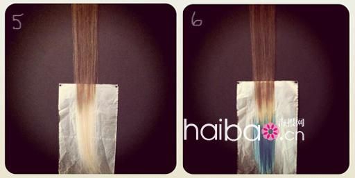 学明星DIY彩虹式挑染发 出位发色吸引眼球