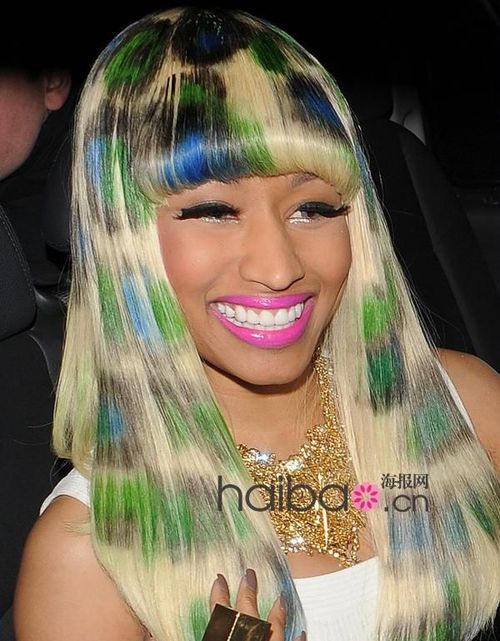 学明星DIY彩虹式挑染发 出位发色吸引眼球