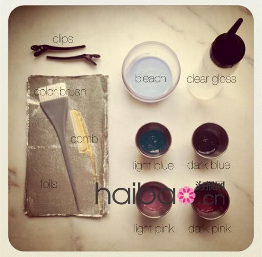 学明星DIY彩虹式挑染发 出位发色吸引眼球