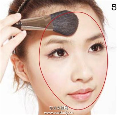 7 3黄金比例粉底画法 实现立体小V脸