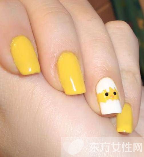 新年美甲款式 萌系小鸡甲最应景
