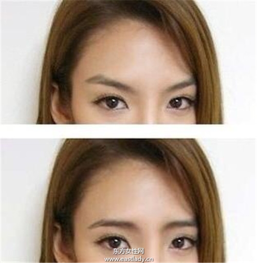 简单小步骤细眉画出粗眉状