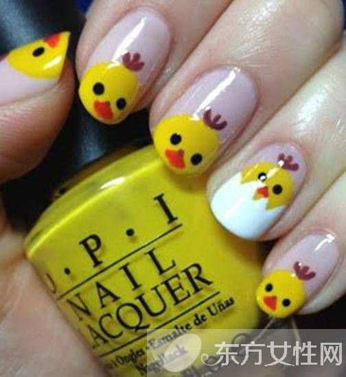 新年美甲款式 萌系小鸡甲最应景