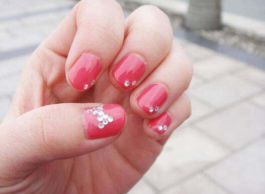 短指甲美甲图片推荐 可爱粉色淑女系列