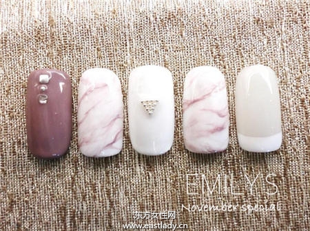 石头系列图纹美甲设计高贵显档次 精选10款满足低调派与奢华派