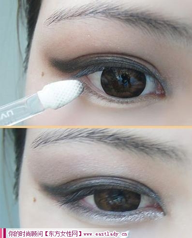 黑色小烟熏眼妆画法缔造低调女王范