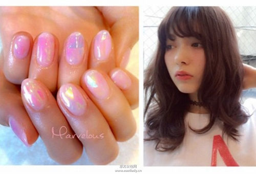 混血日模最爱的7款耐看又优雅的美甲造型