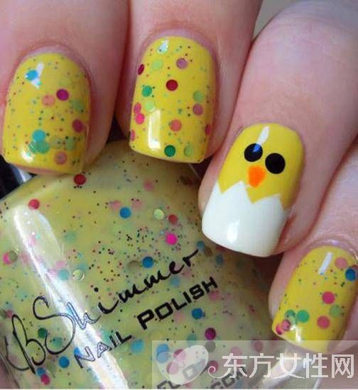 新年美甲款式 萌系小鸡甲最应景