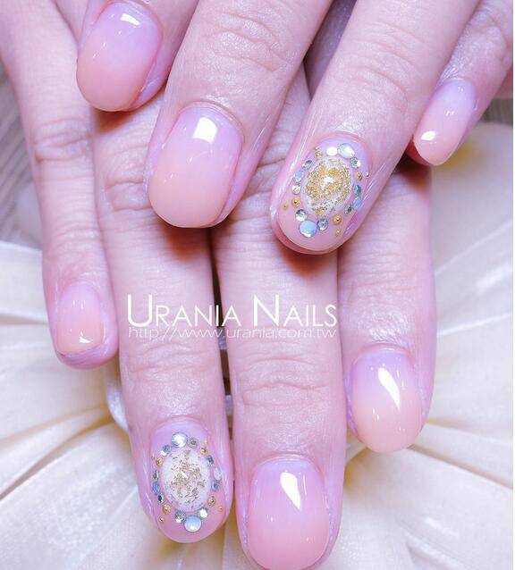 短指甲美甲图片推荐 可爱粉色淑女系列