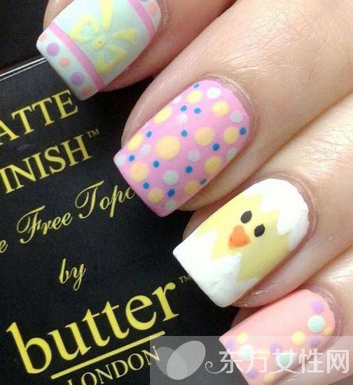 新年美甲款式 萌系小鸡甲最应景
