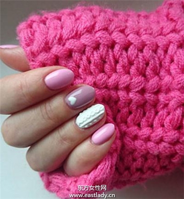 指甲+搭配毛衣 今冬最夯的 针织毛衣 指彩