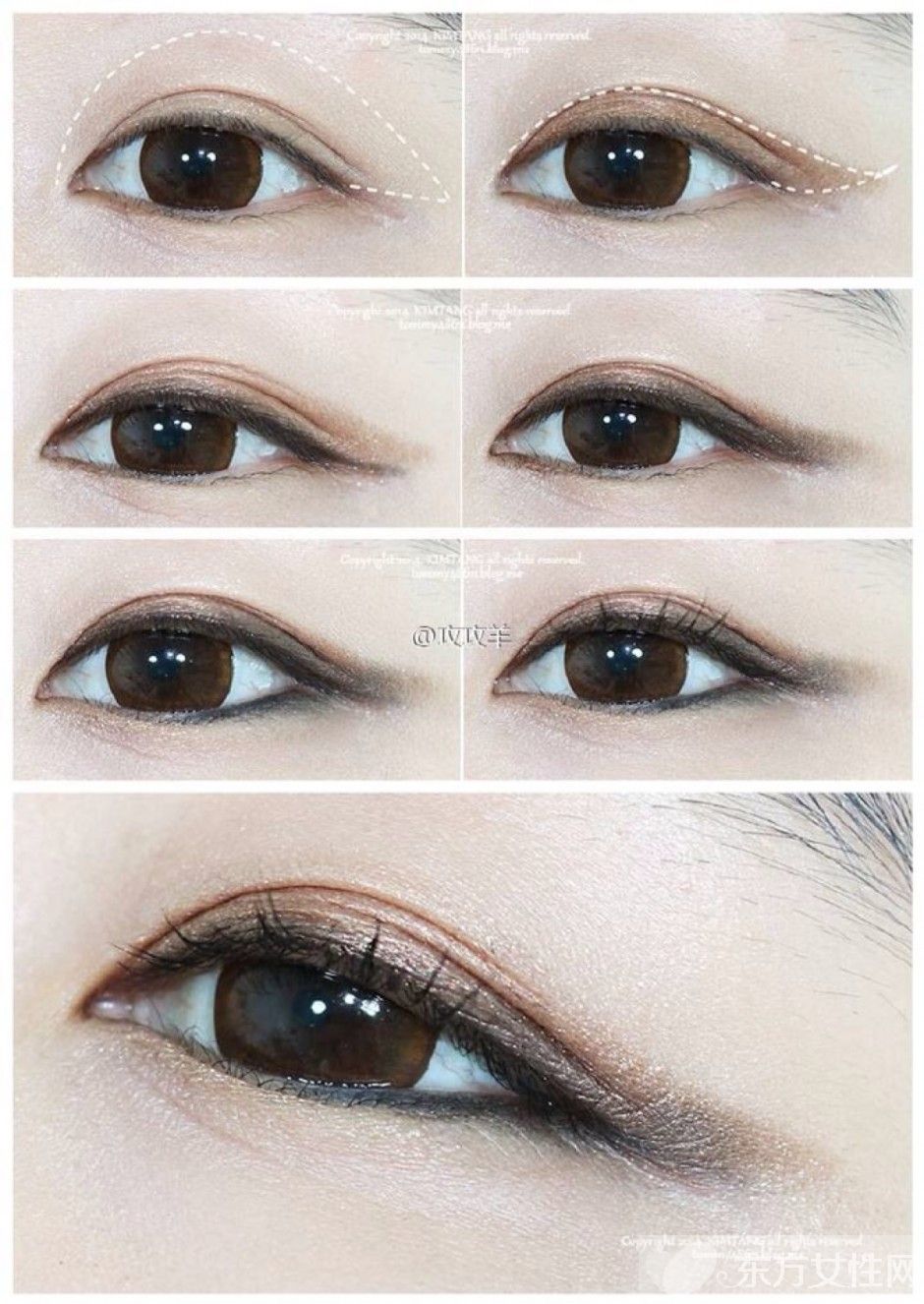 内双怎么画眼妆 5步骤让你变大眼MM