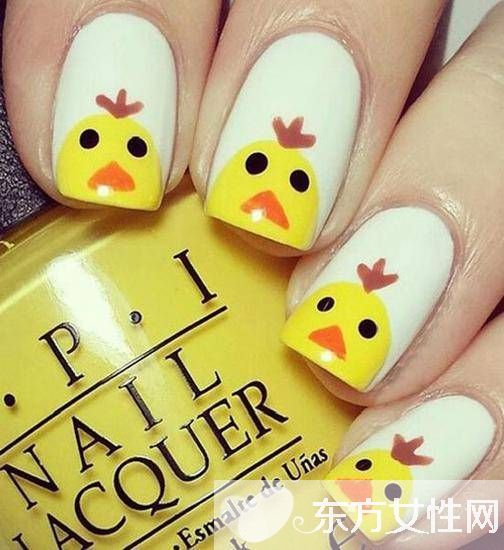 新年美甲款式 萌系小鸡甲最应景