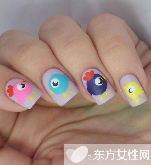 新年美甲款式 萌系小鸡甲最应景