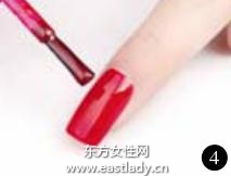 美甲教程之打造华贵红色亮丽美甲