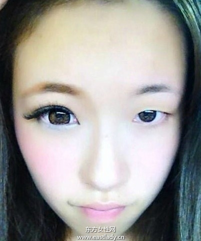 日本流行 半颜妆 美女原来都是画出来的