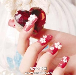 美甲教程之打造橘色回忆3D美甲