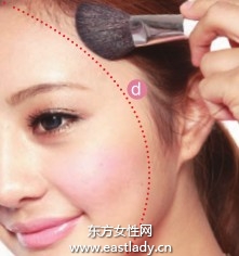 四色腮红画出自然渐变妆容