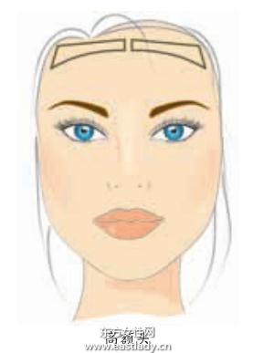 化妆教程之不同形状额头修饰方法