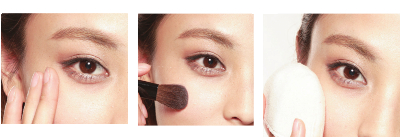 深浅粉底混搭高光蜜粉营造立体裸妆