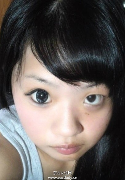 日本流行 半颜妆 美女原来都是画出来的