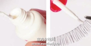 透明无梗型假睫毛的贴法图解
