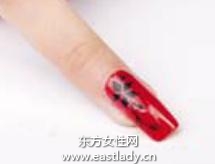 美甲教程之打造红色诱惑彩绘美甲