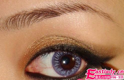 备战七夕节 学化贵气金色眼妆