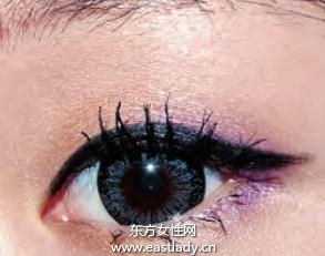 单眼皮MM橘紫混搭画出少女妆