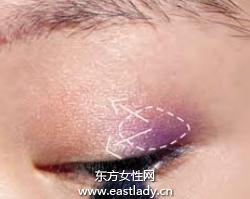 单眼皮MM橘紫混搭画出少女妆