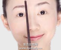 眉毛的黄金比例画眉法