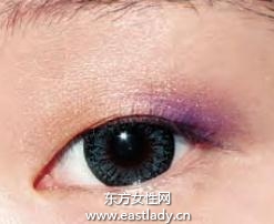 单眼皮MM橘紫混搭画出少女妆