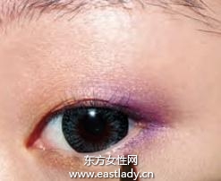 单眼皮MM橘紫混搭画出少女妆