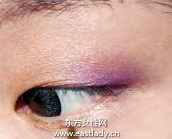 单眼皮MM橘紫混搭画出少女妆