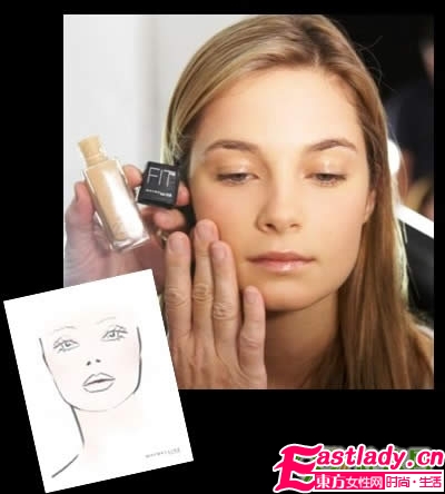 美宝莲清透裸妆画法